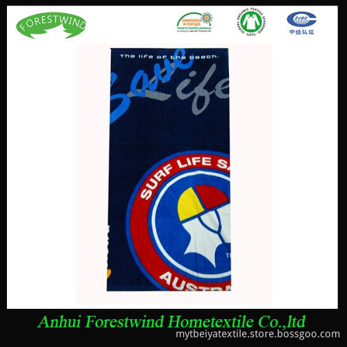 custom logo printed full printing microfiber beach towel